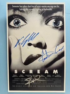 SCREAM MOVIE POSTER 11x17 SIGNED BY 3 AUTHENTICATED wCOA FREE SHIPPING - Picture 1 of 3