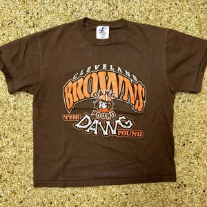 Vintage Cleveland Browns Dawg Pound T-Shirt Größe Jugend L 100% Baumwolle gute Farben - Bild 1 von 5