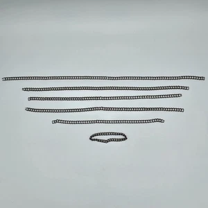 Vintage Meccano Metal Sprocket Chain Lot – 88.5" (5 Sections + Loop) VGC Toy - Picture 1 of 12