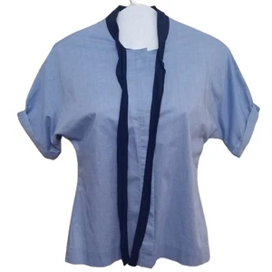 Elizabeth and James Women Blouse. Light Blue and Dark Blue. Short Sleeve.Size XS - Picture 1 of 7