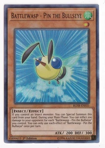 Battlewasp - Pin the Bullseye BLHR-EN031 Battles of Legend - Yugioh Card - Picture 1 of 2