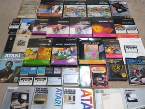 HUGE Atari 400/800/XL/XE Vintage Lot of Games, Software Programs, Manuals & More - Picture 1 of 18