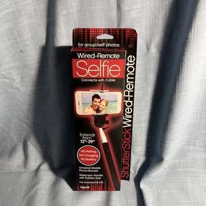 Universal Tzumi  Mobile Expandable Wired Selfie Stick For Android & iOS Black - Picture 1 of 3