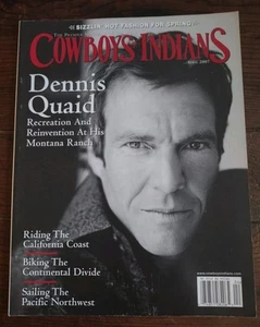 Cowboys & Indians Magazine April 2007 Dennis Quaid Biking The Continental Divide - Imagen 1 de 17