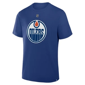 Men's Fanatics Leon Draisaitl-Royal Edmonton Oilers Authentic Stack Name & - Picture 1 of 2