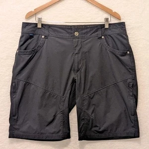 Pantalones Cortos de Senderismo Kuhl Sillencer Kargo Carga Negros Frente Plano Para Hombres Talla 38 - Imagen 1 de 11