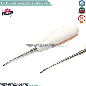 2mm Curved Ecralic Handle Atraumatic Periodontal Ligament Luxating Elevator L2C - Picture 1 of 6