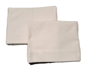Set of 2 White Flannel Pillowcases 20 X 30 Standard/queen - Picture 1 of 4