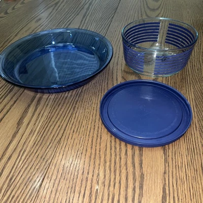 Pyrex Glass Baking & Storage Dish Set with Lid Bundle - Cobalt Blue & Clear - Image 1 of 4