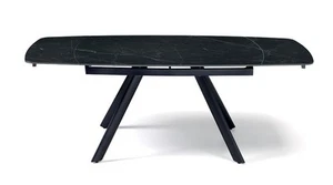 Tavolo da pranzo in pietra effetto marmo nero design moderno CIC-677 - Imagen 1 de 4