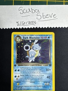 1st Edition Dark Blastoise Holo SWIRL Team Rocket NM - Picture 1 of 17