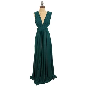 LULUS Vivid Imagination Cutout Maxi Dress XS Emerald Green Formal Prom B36 - Picture 1 of 5