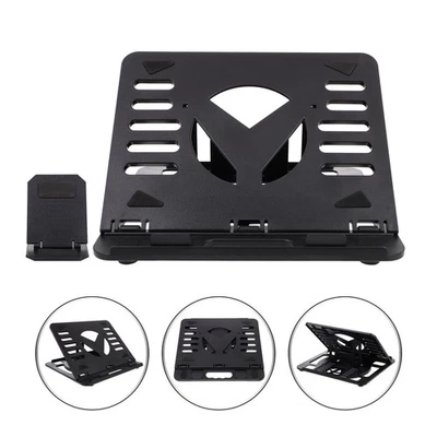  1 Set Laptop Riser for Desk Folding Laptop Holder Laptop Bracelet Plastic Phone - Image 1 of 4
