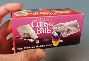 Magic Cups and Balls Trick Magician Easy to Do Kid Child Close Up BRAND NEW!!!!! - Picture 1 of 1