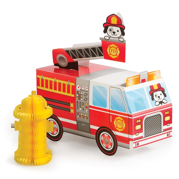 Fireman Party Supplies Firefighter Engine Centerpiece Birthday Truck Decoration - Image 1 of 1