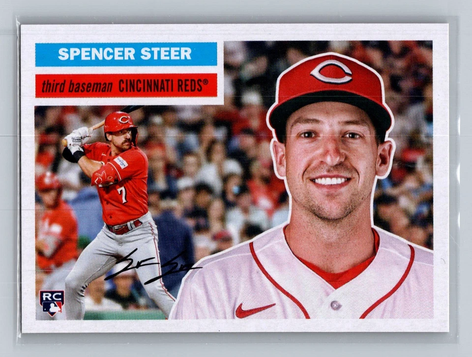 Spencer Steer Cincinnati Reds 2023 Topps Archives #78 Rookie Card - Image 1 of 2