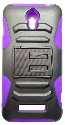 Funda de teléfono SW Premium con soporte para ZTE Obsidian Z820 - púrpura Foto 1 de 4