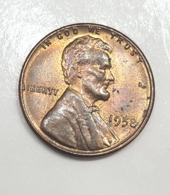 1958 Double Die Obverse Lincoln Wheat Penny. Rare!! - Image 1 of 4
