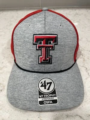 TEXAS TECH ‘47 Trophy Brand Stretch Fit Cap Hat Red Raiders NCAA New MSRP $37 - Image 1 of 4