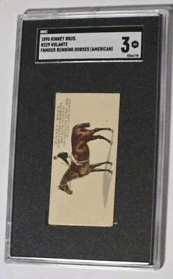 Isaac Murphy Jockey 1889 N229 Kinney Horses VOLANTE Redemption Back SGC 3 VG - Image 1 of 3