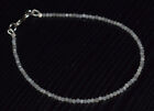 Natural Moonstone Gemstone 2 Mm Round Beads Brass Lock 5-10" Strand Bracelet Yh5