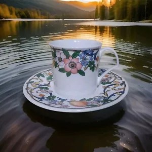 Mikasa China MAGICAL MEADOW Ultra Creme Tasse und Untertasse EUC - Bild 1 von 8