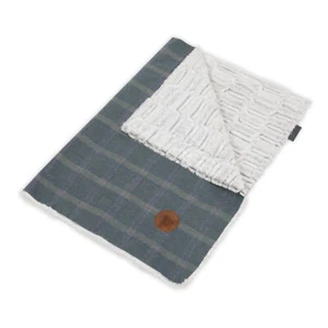 Petface Dog Blanket Heather Tweed Check Puppy Comforter Faux Fur 70cm x 100cm - Picture 1 of 4