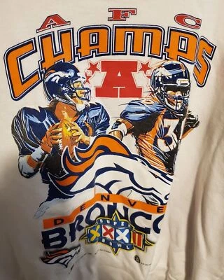 P. J. Suéter de algodón para mujer Super Bowl 32 Denver Broncos talla L blanco Foto 1 de 4
