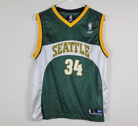 Ray Allen #34 Seattle Supersonics Reebok NBA Basketball Jersey Youth Size L Cover