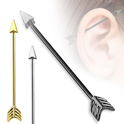 Barra industrial de acero quirúrgico 316L diseñada por flecha 1,5" 14 g o 16 g Foto 1 de 2