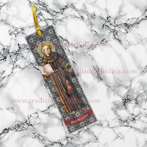 Saint Bernardine of Siena CLEAR See-Through laminated Bible Scripture bookmark. - Picture 1 of 4