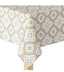 Food Network Textured Giant Geometric Print 70 en mantel de tela redonda - Imagen 1 de 2