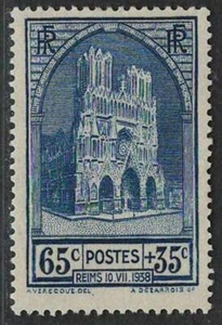 FRANCE 1938 Very Fine MH Semi - Postal Stamp Scott # B74 CV 17.50 $ - Picture 1 of 2