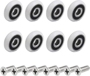 8 Rotelle Per Box Doccia Cuscinetti Anta Scorrevole 25 Mm Ruote Di Ricambio - Foto 1 di 5