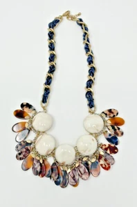 Anthropologie "Gail" Chucky Boho Bib Necklace Stunning Multicolor Statement - Picture 1 of 8