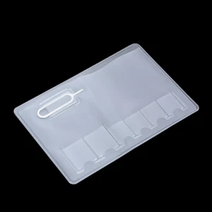 Estuche de almacenamiento con soporte para billetera para tarjetas SIM de 5 piezas con pin de expulsión Soporte para tarjeta SIM de 5 ranuras - Imagen 1 de 7