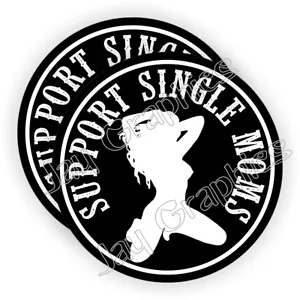 Single Moms Hard Hat Stickers Funny Welding Helmet Decals Stripper Motorcycle - Picture 1 of 1