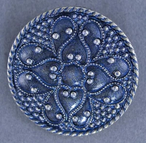 DECORATIVE HAND PAINTED METAL BUTTON - Picture 1 of 1