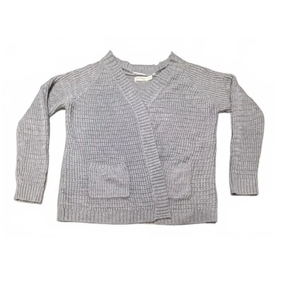 Faded Glory Girls Gray Open Front Knit Cardigan Sweater Size L (12-14) - Image 1 of 4