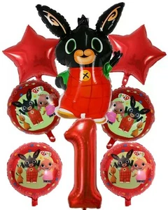 Bing Bunny 1st Birthday Party Balloons Kids Decoration Age 1 Balloon Girls Boys - Picture 1 of 6