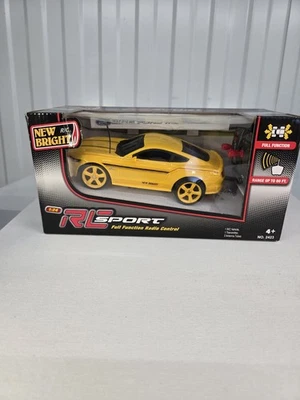 Lot Of 2 New Bright 1:24 Scale Radio Control Sports Car  Mustang And Corvette  - Image 1 of 4