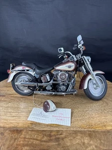 Franklin Mint Harley Davidson Fat Boy 1:10 Scale Model Motorcycle - Picture 1 of 15