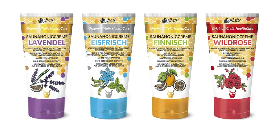 HAF® Vitalis Saunahonigcreme Banja Saunahonig Saunacreme 150g Tube Peeling & Spa