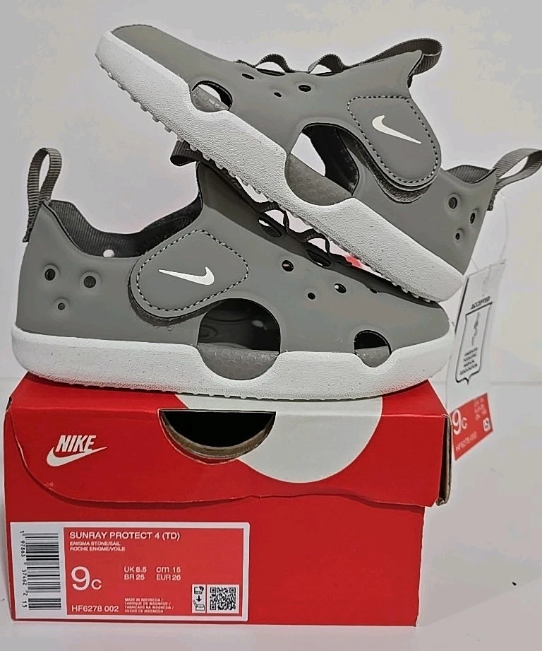 Sandalia de agua Nike Sunray Protect 4 para niños pequeños Enigma Stone/Sail talla 9C -HF6278-002 Foto 1 de 4