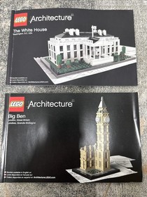 LEGO Architecture Instructions Manual 21006 White House 21013 Big Ben