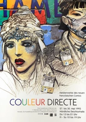 Enki Bilal - Couleur Directe - Ausstellungsplakat HH 1993**neu