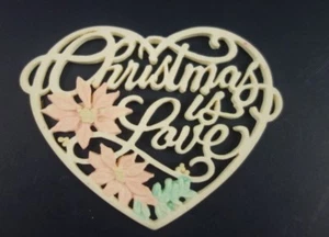 Holzrolle viktorianischer Weihnachtsschmuck Christmas Is Love  - Bild 1 von 2