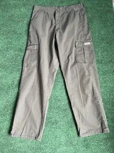 Wrangler Pants Mens 34x32 Ripstop Cargo Hiking Gray 70L3WOD Workwear Mid-Rise - Picture 1 of 7
