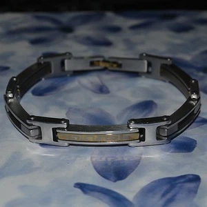 Dolly-Bijoux Femme Bracelet Acier Semi-Rigide Filigrane Grec en Plaqué Or 18K - Picture 1 of 2