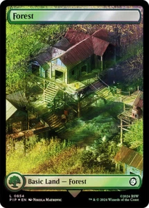 Forest #854 Surge Foil Fallout Commander NM MTG - Picture 1 of 1